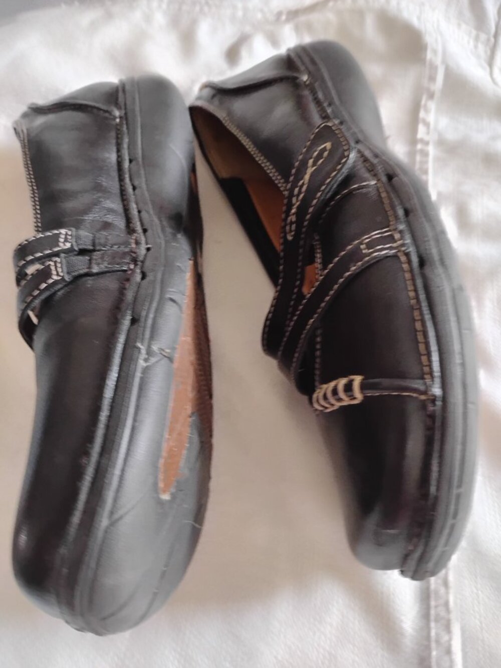 Structured by Clarks Black Mary Jane Loafers Sz. 8.5 - Picture 2 of 6